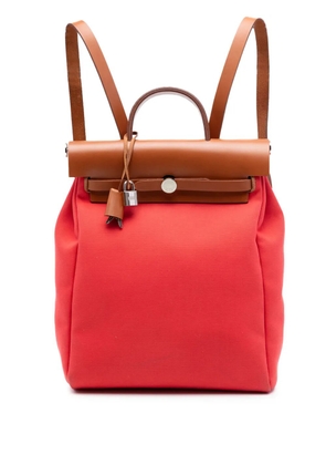 Hermès Pre-Owned 2021 Toile Herbag A Dos Zip Retourne backpack - Red