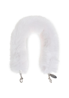 Balenciaga faux-fur bag strap - White