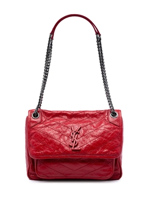 Saint Laurent Pre-Owned 2018 Medium Crinkled Calfskin Niki shoulder bag - Red