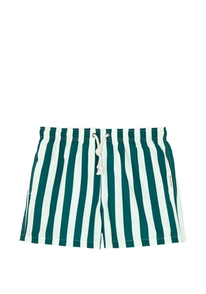 GASSA D AMANTE striped drawstring swim shorts - Green