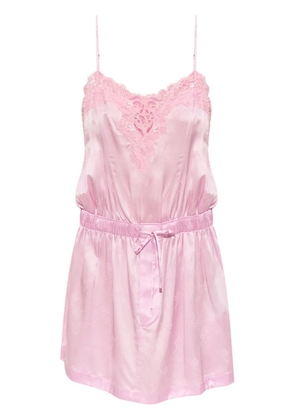Balenciaga monogram-jacquard slip dress - Pink