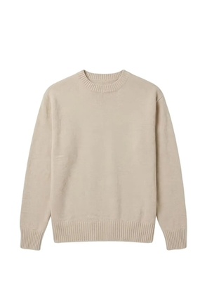 JURTA ribbed-trim round-neck sweater - Neutrals