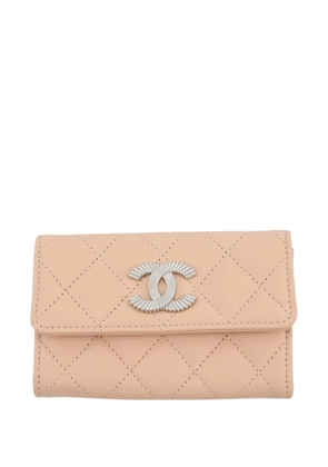 CHANEL Pre-Owned 2005-2006 CC Quilted Caviar card holder - Neutrals