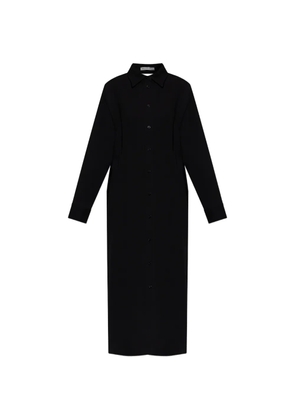 Balenciaga open-back midi shirt dress - Black