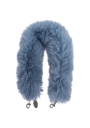 Balenciaga faux-fur bag strap - Blue