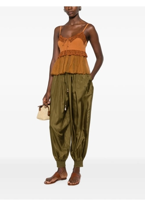 Chloé lace-trim blouse - Brown