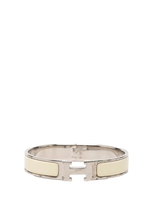Hermès Pre-Owned 2001 Narrow Enamel Clic H Bracelet PM costume bracelet - White