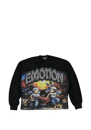 Mixed Emotion Sunrise long-sleeve graphic-print T-shirt - Black