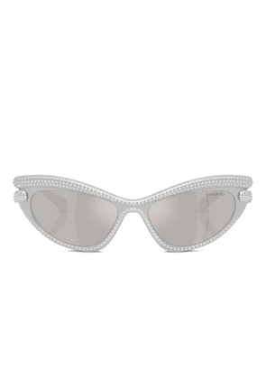 Swarovski Eyewear crystal-embellished cat-eye frame sunglasses - Silver