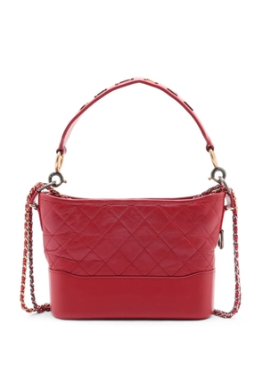 CHANEL Pre-Owned 2019 Medium Aged Calfskin Gabrielle Hobo satchel - Red
