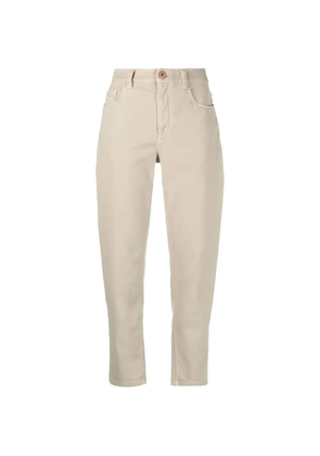 Brunello Cucinelli buttoned cropped trousers - Neutrals