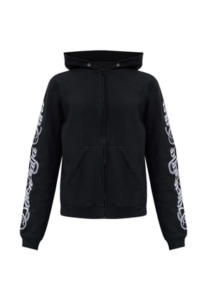 Balenciaga Ele's cursive-lettering hoodie - Black