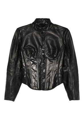 Balenciaga corset-style lace-up jacket - Black