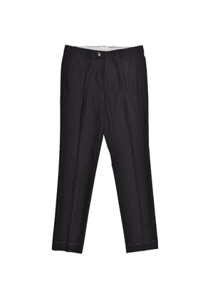 Brunello Cucinelli pinstripe virgin-wool trousers - Black