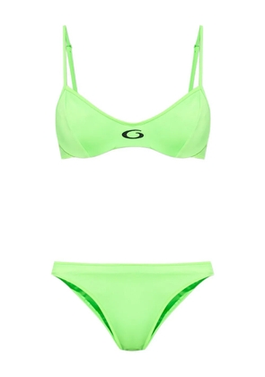 Balenciaga logo-embroidered bikini - Green