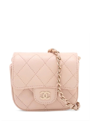 CHANEL Pre-Owned 2019 Mini Classic Caviar Clutch With Chain crossbody bag - Pink