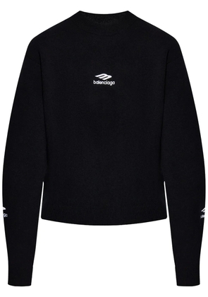 Balenciaga logo-embroidered sweater - Black