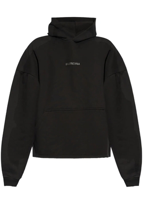 Balenciaga logo-studded hoodie - Black