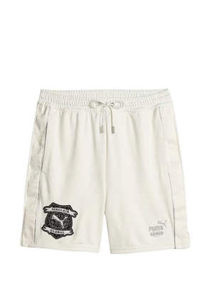 PUMA x Sinclair logo-patch track shorts - White