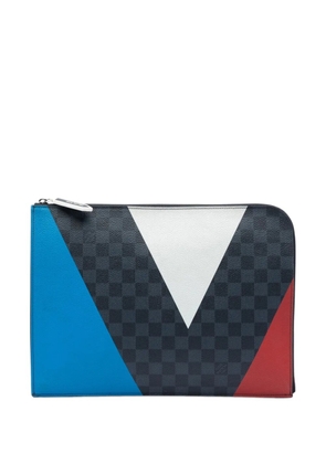 Louis Vuitton Pre-Owned 2016 Damier Cobalt Americas Cup Pochette Jour GM clutch bag - Black