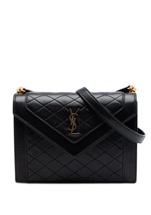 Saint Laurent Pre-Owned 2022 Mini Quilted Lambskin Monogram Gaby crossbody bag - Black