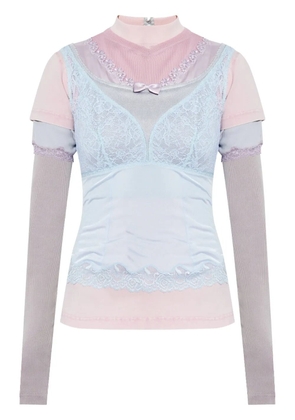 Balenciaga layered top - Blue