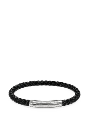 Tateossian braided leather bracelet - Black