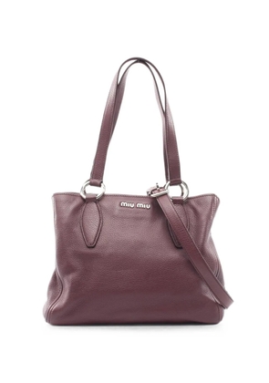 Miu Miu Pre-Owned 2010s Vitello Phenix leather tote bag - Brown