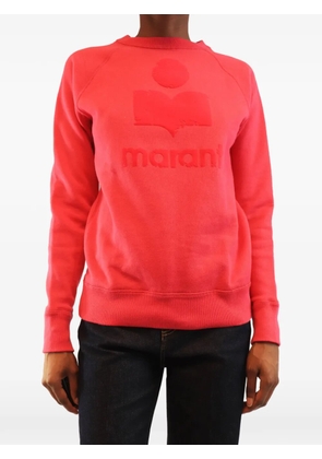 MARANT ÉTOILE logo velour sweater - Red