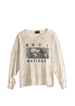 Enfants Riches Déprimés distressed graphic-print T-shirt - Neutrals