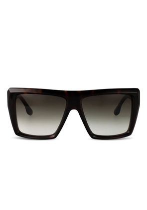 Victoria Beckham Eyewear geometric-frame sunglasses - Brown