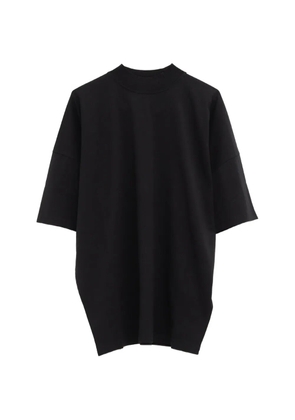 Jil Sander drop-shoulder mock-neck T-shirt - Black