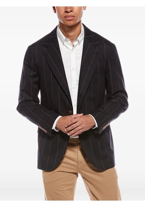 Brunello Cucinelli striped single-breasted blazer - Blue