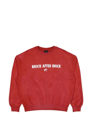 Jordan x BIKE AIR x Nigel Sylvester fleece-texture sweatshirt - Red