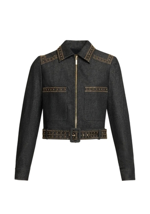 Elie Saab embellished denim jacket - Black
