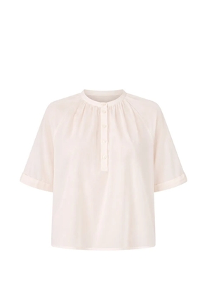 Officine Generale gathered short-sleeve blouse - Neutrals