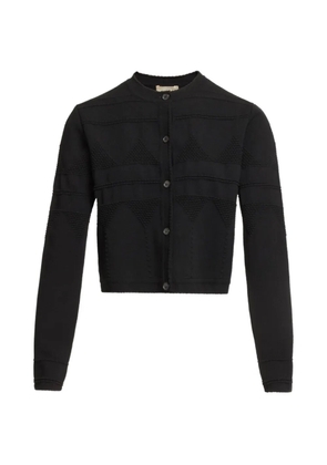 Elie Saab scalloped-neck cardigan - Black