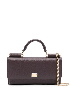 Dolce & Gabbana logo-plaque chain-strap phone bag - Red