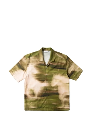 Edmmond Studios abstract-print camp-collar shirt - Green