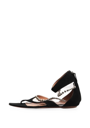 Alaïa Pre-Owned beaded suede sandals - Black