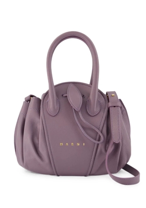 Marni Tulipea leather tote bag - Purple
