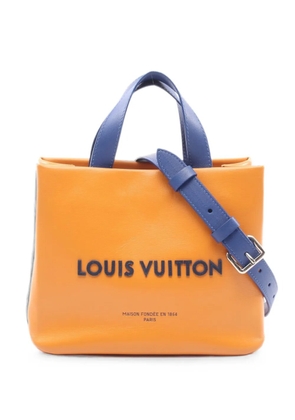 Louis Vuitton Pre-Owned 2021 mini logo-print leather tote bag - Orange