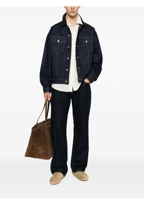 NN07 Roy 1882 corduroy-collar denim jacket - Blue