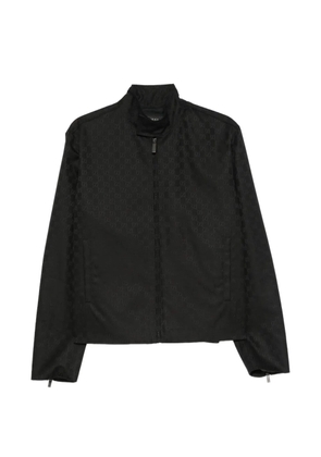 Gucci GG-pattern zip-up jacket - Black