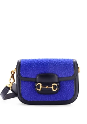 Gucci Pre-Owned Horsebit 1955 Shoulder Bag Wool Mini crossbody bag - Blue