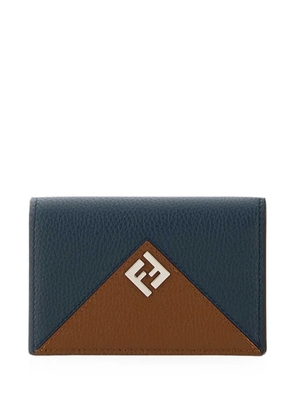FENDI Lui FF logo leather card holder - Blue