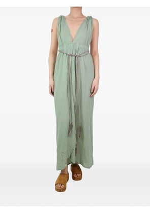 Caravana halterneck braided midi dress - Green