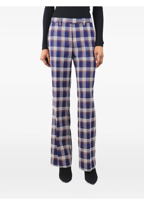 Etro Pre-Owned plaid trousers - Blue