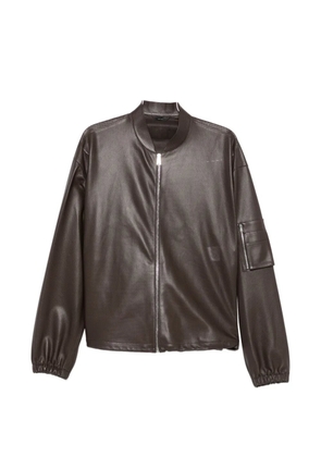 FENDI perforated-leather blouson jacket - Brown