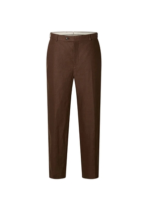SELECTED Baird linen trousers - Brown